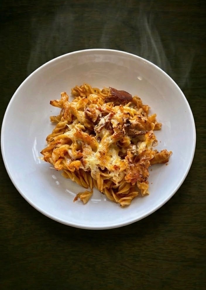 Chicken & Pepperoni Pasta Bake